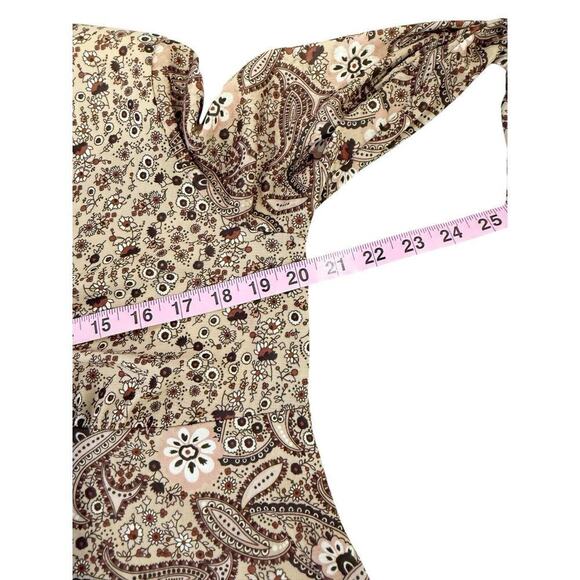 Vintage Y2K Route 66 Babydoll Style Floral Groovy Top Womens Large - Picture 7 of 8